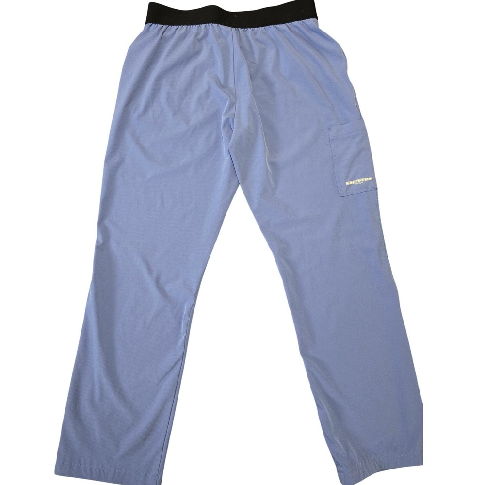 Skechers Scrub Set XL Blue Stretch Top Pants Medical Uniform Womens - Picture 4 of 10